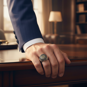 Anillo de Sello de Salomón para Hombre, Accesorio Otomano y Regalo para Hombre, Anillo Turco Tradicional para Hombre, Anillo Vintage de Moda - Product Image 6