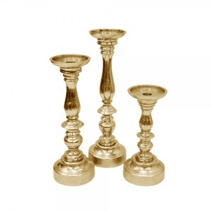 Candelabro de boda con acabado dorado, candelabro de luz en T decorativo de Metal hecho a mano, portavelas de Pilar, venta - Product Image 5