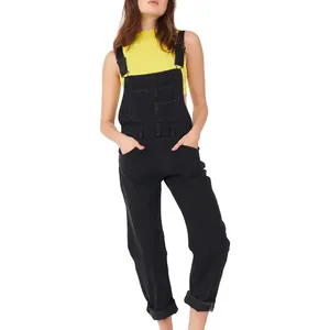 Desain Buatan Pabrik Lembut Sentuh Denim Wanita Dungarees Terlaris Jeans Bib Keseluruhan Jumpsuits untuk Wanita