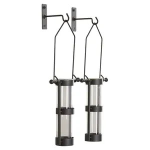 Modern Art Deco Wall Hanging Metal Tubo de vidrio Florero Elegante Decoración para el hogar Mesa Diseño Material de cristal - Product Image 3