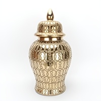 Moderne chinesische handgemalte blaue und weiße Porzellan Home Decorations Keramik Ingwer Glas mit Deckel Design