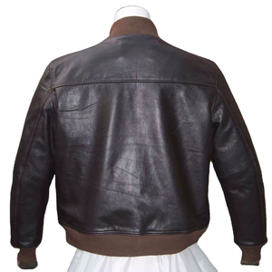 2026 New Arrival <b>Men</b> Leather <b>Jacket</b> Varsity <b>Flying</b> Aviator Stand Front Breathable Waterproof Windproof Customized Sports <b>Jacket</b> - Product Image 5