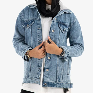 Chaquetas Vaqueras Elegantes de Nueva Llegada para Mujer, Chaquetas Cortas de Invierno con Bolsillos Delanteros, Servicio OEM para Mujer - Product Image 1