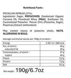 Pistaches Toquees Crema Spalmabile di Pistacchio di Alta Qualità con Pezzetti, Crema Artigianale Francese, 190g 6.7 oz, Naturale, Senza Olio di Palma, Senza Additivi - Product Image 6