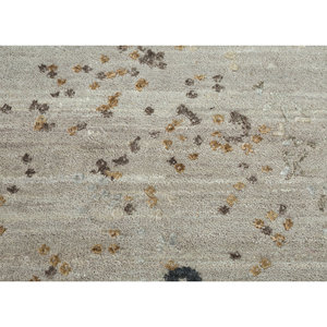 Alfombra Kavi Gris y Negra, Tejida a Mano con Lana, Bambú y Seda, Diseño Abstracto, Pelo Largo, para Decoración del Hogar, Sala de Estar, Pasillo, Modelo Srb(723) - Product Image 3