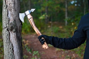 Handmade Damascus Steel <b>Axe</b> with Wood Handle Custom Logo Outdoor <b>Camping</b> Hatchet Factory Direct Supply drop shipping <b>camping</b> <b>axe</b> - Product Image 3