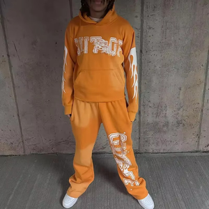 Parche Bordado Desgastado con Logotipo Personalizado, Forro Polar de Algodón 100% Pesado, Estilo Vintage Lavado Ácido de Secado Rápido para Hombre - Product Image 3