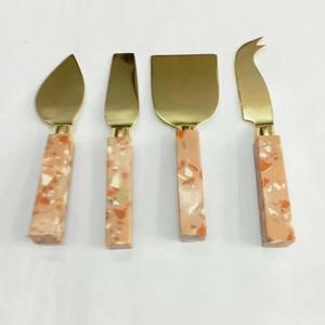 Juego de cubiertos tipo portátil hecho a mano de madera de acacia y resina, juego de cocina, juego de cubiertos con palillos - Product Image 2