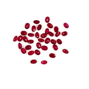 Rubis naturels de Bangkok, ovales calibrés 7x9mm 8x10mm, qualité supérieure, pierre précieuse en cristal rouge rose, taille ovale, traitement thermique, personnalisable - Product Image 1