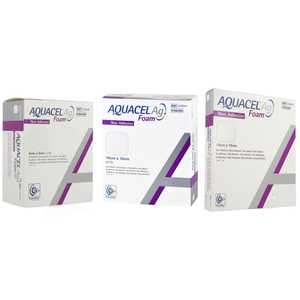 Silver Foam Non <b>Adhesive</b> Wound Dressing <b>Pads</b> 5x5cm 10x10cm 15x15cm Absorbent Care Packs - Product Image 1