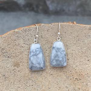 Pendientes de Howlite Hechos a Mano con Plata de Ley 925, Joyería de Moda Única, Regalo para Mujeres y Hombres - Product Image 6