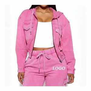 Chándal de Color liso para mujer, ropa de calle, recién llegado, chándal para mujer para adultos, chándal de algodón 100% informal personalizado para mujer - Product Image 2