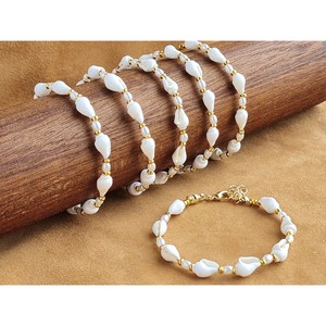 Fashionable Gold Plated <b>Beaded</b> <b>Bracelet</b> for Summer and Casual Wear Resale Perfect - Product Image 1