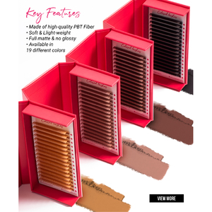 Charmlash ขนตาสีน้ำตาลขนมิงค์กล่องต่อขนตาปลอมสำหรับต่อขนตาสีน้ำตาลอ่อนจากเกาหลี - Product Image 3