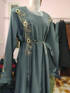เสื้อผ้าอิสลามสำหรับผู้หญิง,ชุดอาบายามุสลิมแบบแขนยาว - Product Image 2