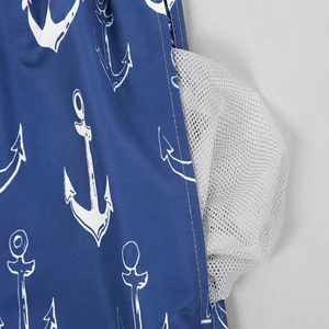 กางเกงขาสั้นลำลองเอวสูงสำหรับผู้ชายผ้าฝ้ายลายพื้นกันยับไม่ยับโลโก้ชายหาดเป็นมิตรต่อสิ่งแวดล้อมเชือกต้นกำเนิดจากเวียดนาม - Product Image 5