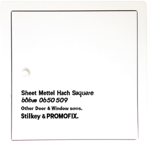 Sportello in Lamiera con Serratura a Chiave Quadrata Laccato Bianco 500X500 di Stilkey PROMOFIX - Product Image 2