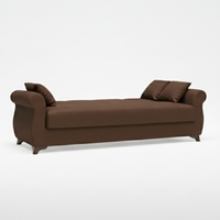 Canapé-lit portable extensible 3 places, cadre solide, convertible, best-seller, mécanisme clic-clac, style européen, tissu