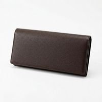 Dompet Panjang Kulit Asli Desain Ramping Pria Tahan Lama 6 inci