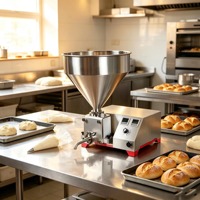 Injecteur de crème pour gâteaux, équipement de garnissage quantitatif, machine de remplissage entièrement automatique pour le cœur du pain, pâte de chocolat et confiture