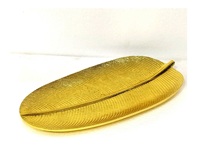 Plateau de table en aluminium doré, design Art Déco, forme flottante, durable, qualité supérieure, décoration intérieure, plantes, mariages