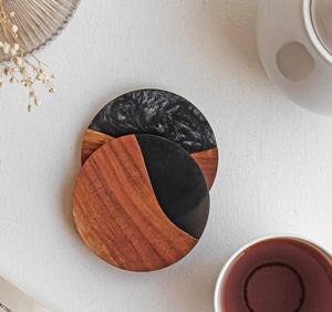 Sous-verre en résine de meilleure qualité napperons en bois de table sous-verre pour thé tasse à café sous-verre moderne luxe maison table décor - Product Image 3