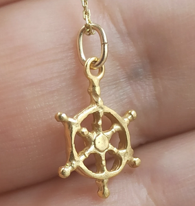 Premium Quality Dainty <b>Ship</b> Steering <b>Wheel</b>,Nautical Jewelry,necklace for Gift Quality Best Nautical <b>Ship</b> <b>Wheel</b> Handmade Decor - Product Image 2