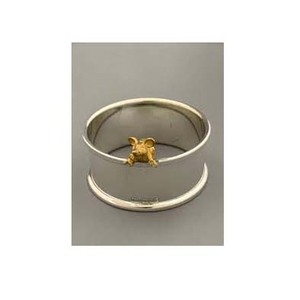 Argent Poli Rond Conception Belle Vaisselle De Mariage Accessoires Décoration De Table Or Souris Conception Serviette Anneaux - Product Image 1