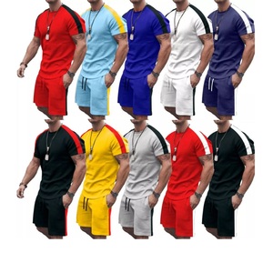 Nouvel arrivage d'ensembles courts T-shirt et short personnalisés pour hommes ensembles de fitness et de gym ensembles courts délavés au soleil été à l'acide pour hommes de BD - Product Image 3