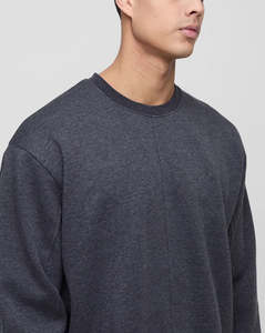 Sweat-shirts pour hommes à col rond et épaules tombantes, couleur unie, vente en gros, personnalisables, tissu 100% coton, grammage lourd, sweat-shirt surdimensionné - Product Image 3