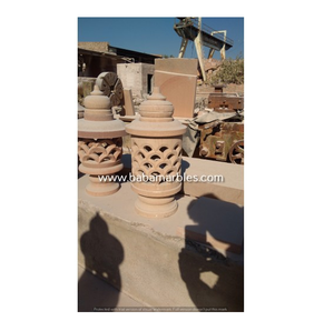 Lampe en pierre de Jodhpur moderne, fabriquée par des artisans expérimentés, écologique et durable pour une décoration intérieure intemporelle, utilisation en extérieur, Inde - Product Image 6