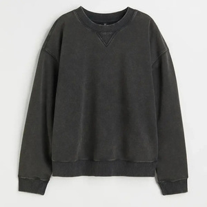 Sudadera de mujer de gran tamaño con estampado bordado personalizado, precio al por mayor, ropa de invierno, sudaderas transpirables de lana de algodón de Color sólido - Product Image 1