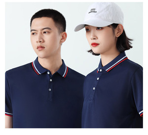 เสื้อยืดโปโลสำหรับผู้ชายและผู้หญิงเสื้อยืดโปโลสำหรับผู้ชายพิมพ์ลายปักโลโก้ OEM สีพื้นผ้าโพลีเอสเตอร์100% 10สี - Product Image 3