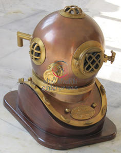 Casco DE BUCEO náutico con acabado de latón marino antiguo hecho a mano coleccionable - Product Image 3