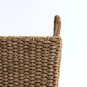 Recién llegado, cesta de lavandería de almacenamiento de algas marinas altas con asas del material ambiental, la mejor venta al por mayor hecha en Vietnam - Product Image 5