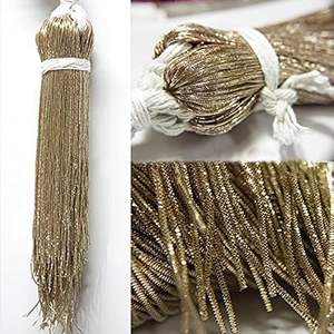 Matériel de broderie Zardozi, fil de bullion Nakshi pour bijoux et broderie, couleur bordeaux 1 mm (100 grammes) - Product Image 2