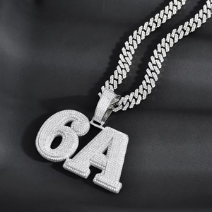 925 <b>Silver</b> Moissanite Star Letter HipHop Iced Custom <b>Initial</b> Unisex <b>Necklace</b> Luxury Bling Fashion Fine Jewelry Pendants Charms - Product Image 4