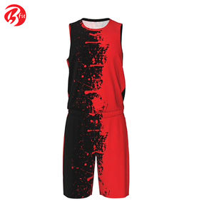 Uniforme de basket-ball en polyester BSCI sans manches élégant et respirant Vêtements de sport grande taille avec impression par sublimation - Product Image 5