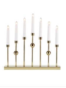 Decorative Aluminum Candle Holder <b>Silver</b> Glossy 5 Arms Plated Base Tabletop Decoration Easter - Product Image 5