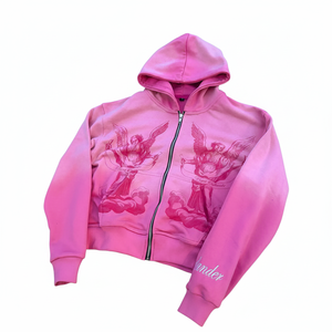 Sudadera con capucha para hombre, nueva, cómoda, estampada y con bordado desgastado, con cremallera, 100% algodón, forro polar, 450 g/m², transpirable, ecológica, 2026 - Product Image 6