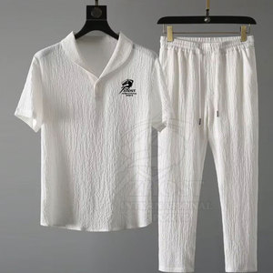 Pakistan Manufacturer High Quality Men Summer Tracksuits For Holiday Trip Solid Street Wears For Adult Use - Product Image 2