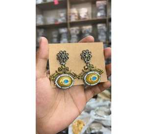 Peacock-Style Fine <b>Stud</b> <b>Earrings</b> Handmade Stylish Imitation Pearl Wedding Accessories Custom Designed <b>Women</b> <b>Silver</b> <b>Earrings</b> - Product Image 1