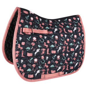 SHEMAX 2024 personnalisable haute qualité tapis de selle matelassé velours Satin conception circulaire Collection équestre pour SS'22 tous - Product Image 1