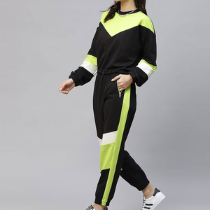 Ensemble de survêtement pour femme en coton et polyester respirant, coupe classique, uni, pour l'hiver, vêtements de sport décontractés, best-seller - Product Image 2