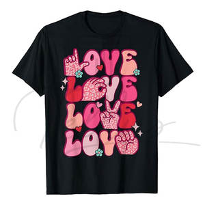 Camiseta de Hombre, Nuevo Estilo, Venta Caliente, Día de San Valentín, Cómoda, al por Mayor, Manga Corta, Poliéster/Algodón de Alta Calidad, Estampada - Product Image 1