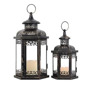 Hot Selling Unique Designed Metal Wire <b>Lantern</b> With <b>Black</b> Finished Indoor Outdoor Wedding Decorative <b>Candle</b> Holder Home Garden - Product Image 2