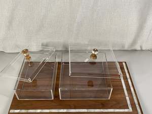 Plateau décoratif en acrylique avec incrustation de nacre, artisanal, pour servir du chocolat et des fruits secs, occasions festives du Ramadan, élégant - Product Image 6