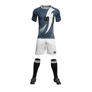 OEM Breathable Lightweight <b>Waterproof</b> Anti-Bacterial Printed Customized Color Soccer Uniform <b>Sets</b> 100% Polyester Wholesale High - Product Image 1