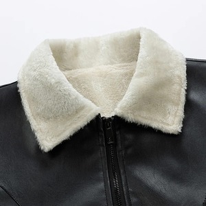 OEM conception personnalisée veste en similicuir vestes de moto pour hommes noir Jaqueta de Couro Masculina Outwear hommes manteaux en cuir PU - Product Image 5