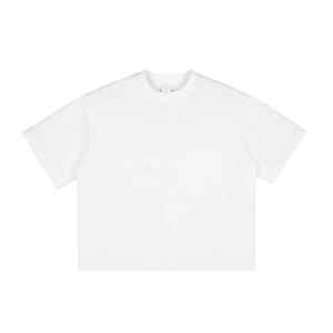 เสื้อยืดหนาขนาดใหญ่300ระบบ GSM สำหรับผู้ชายเสื้อยืดครอปผ้าฝ้ายน้ำหนักมากสีขาว - Product Image 6